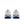 Pair of Nike sneakers shown from the back on a white background