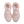 Pair of pink running shoes with 'Nike' branding on a white background.
