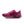 The medial side of a very dark pink running shoe with Nike logo on a white background.