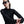Person wearing a black Nike athletic jacket and sunglasses on a white background
