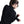 Person wearing a black athletic jacket with a white background