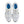 A pair of Nike running and lifestyle shoes with a blue footbed.