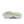 White running shoe with colorful sole on a white background