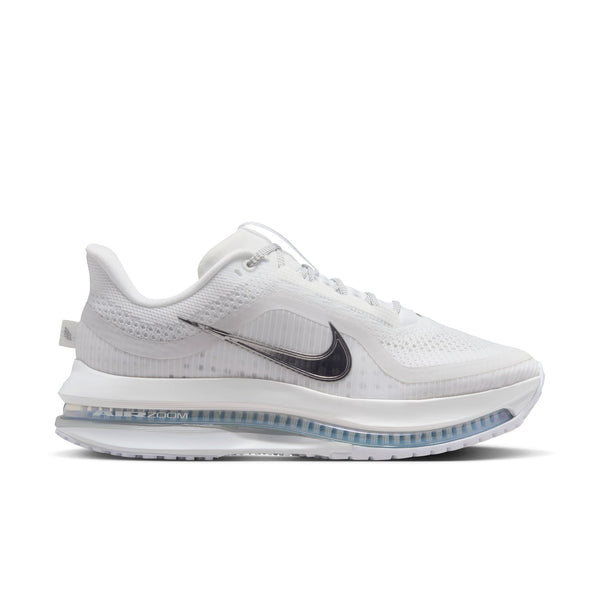 White running shoe with Nike logo on a white background