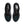 Black and white athletic shoes with visible brand logos on a white background.