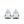 White and blue athletic shoes on a white background