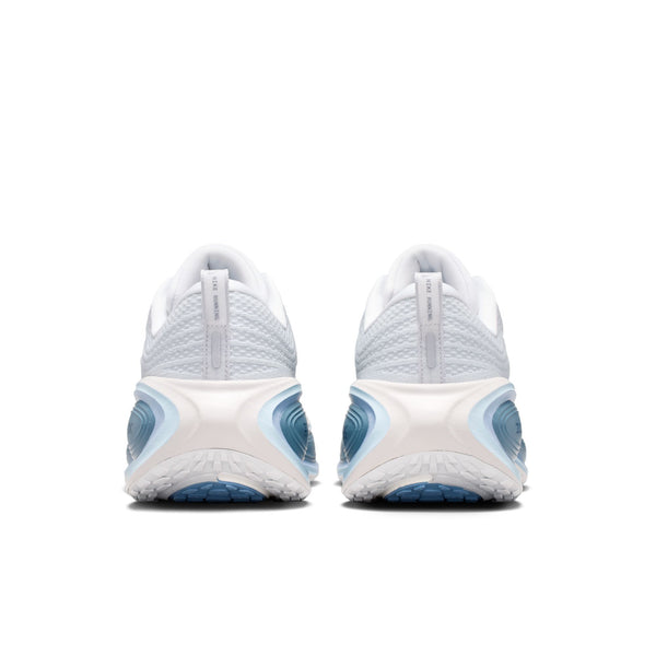 White and blue athletic shoes on a white background