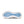 Sole of a shoe with blue and white pattern on a white background