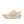 Beige running shoe with a white sole on a white background
