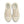 Pair of cream-colored sneakers on a white background