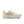 Beige and white Nike running shoe with white sole on a white background