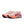 Pair of women's light pink and orange running shoes with a Nike logo on a white background