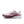 Pink and white running shoe with Nike logo on a white background