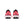 Pink running shoes with black soles on a white background