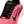 Pink running shoe with black laces and Nike logo on a white background
