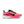 Pink running shoe with black accents on a white background