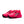 A bright pink Nike running shoe with a black and gray Swoosh logo, shown on a white background.