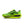 The medial side of this Nike shoe is bright green with black accents on a white background.