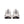 White athletic shoes with black soles on a white background