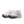 White running shoes with black soles on a white background