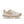 Beige Nike running shoe with Nike logo on a white background.