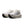 White running shoes with black soles on a white background