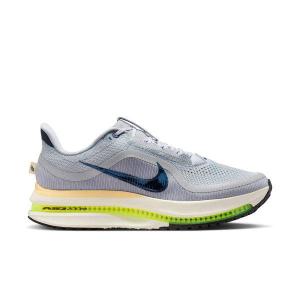 Gray running shoe with Nike logo on a white background