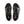 These running shoes are mostly all black, but the laces eyelets are a cream colorway.