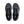 The top down view of a Men's On Cloud running shoe in all black from the floor to ceiling.