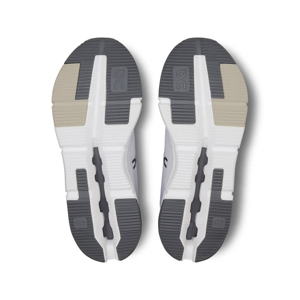 The outsole of this Cloudnova 2 has some white and dark grey color blocked  look.