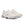 A pair of white athletic shoes with a low-top design and visible brand logo on the side.