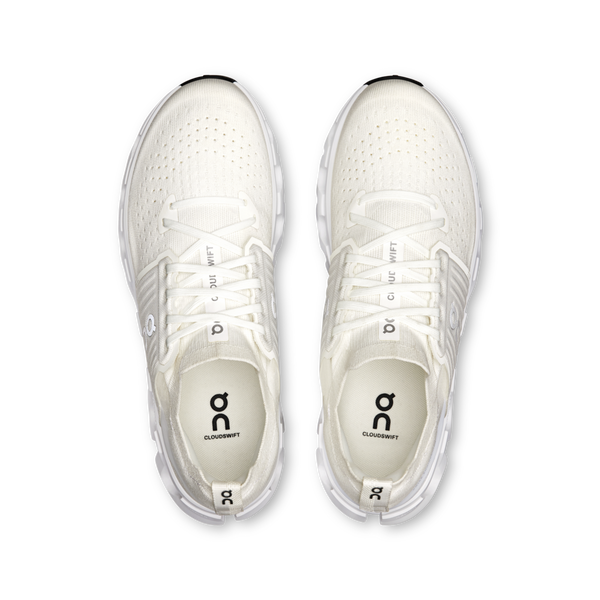 This pair of athletic shoes has a very soft looking upper material.