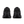 Black athletic shoes with 'On' branding on a white background