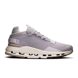 Gray womens lifestyle/running shoe on a white background.