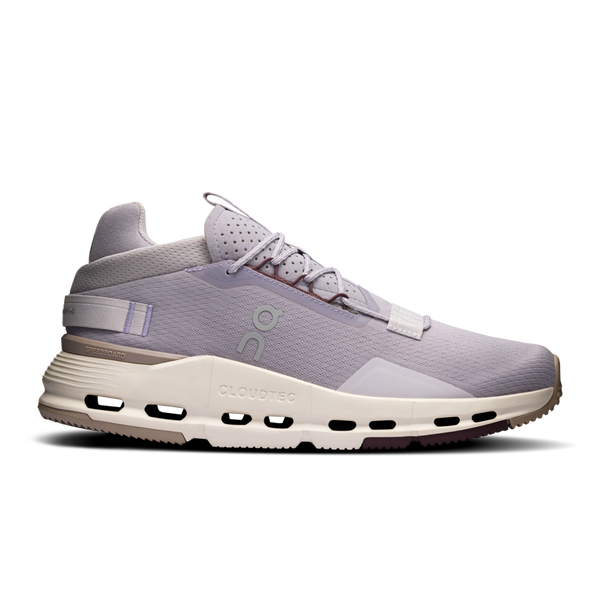 Gray womens lifestyle/running shoe on a white background.