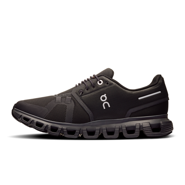The medial side of thes On Cloud 6 running shoes have the On logo right in the middle of the saddle.