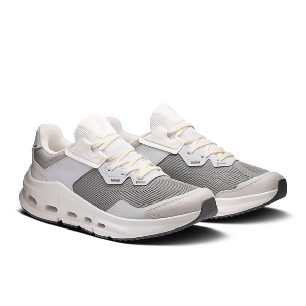 Gray and white sneakers on a transparent background