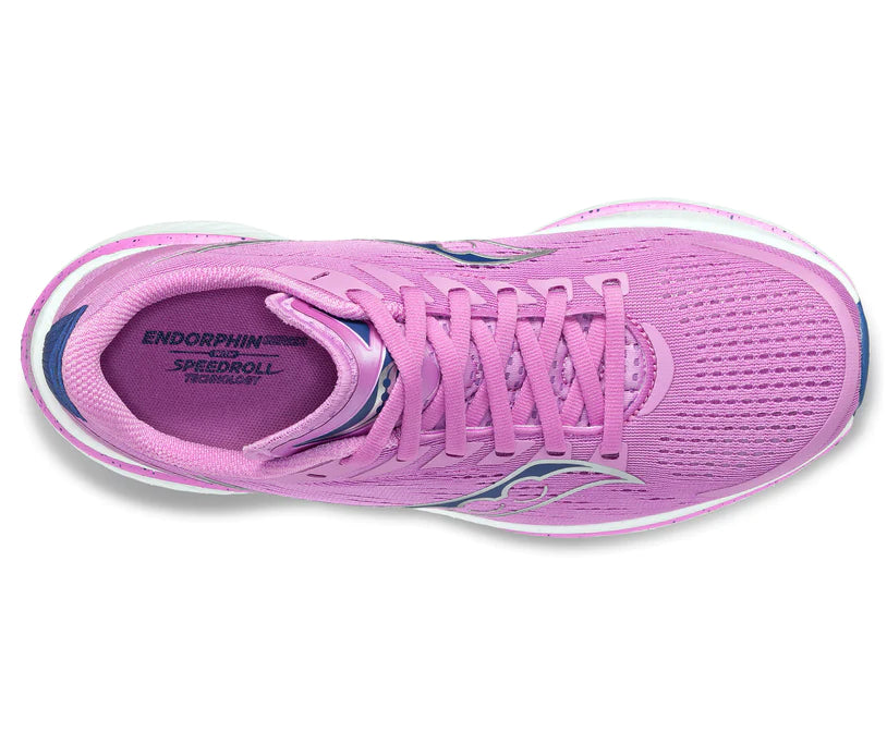 Top view of the Women's Endorphin Speed 3 by Saucony in the color Grape/Indigo