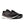 Pair of black and white New Balance running shoes with white soles on a light gray background.