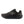 Black running shoe with a black midsole with a New Balance logo on a white background.