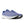 A pair of blue new balance running shoe with New Balance logo on a white background.