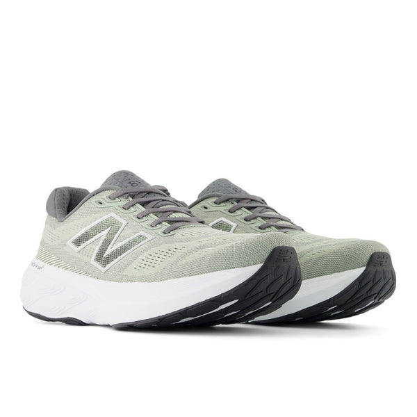 Pair of New Balance running shoes on a white background.