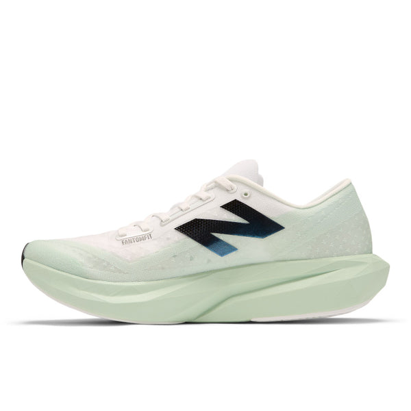 The medial side of this NB shoe has a small N logo in black.