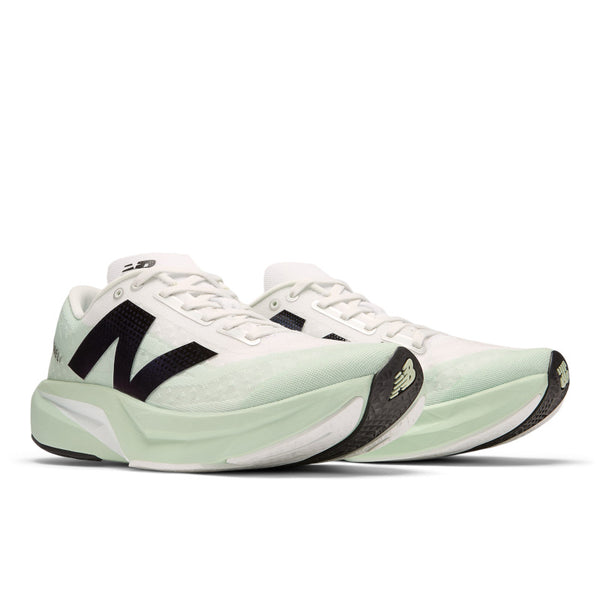 The N logo on this Rebel V4 is black as well as the outsole of the shoes.