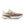 White and brown sneaker with New Balance logo on a white background.