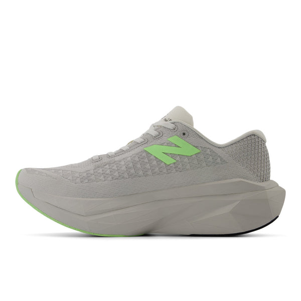 The medial side of a NB running shoe with a small "N" logo.