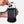 Hand holding a phone with a black phone case labeled 'Nathan' against a white background