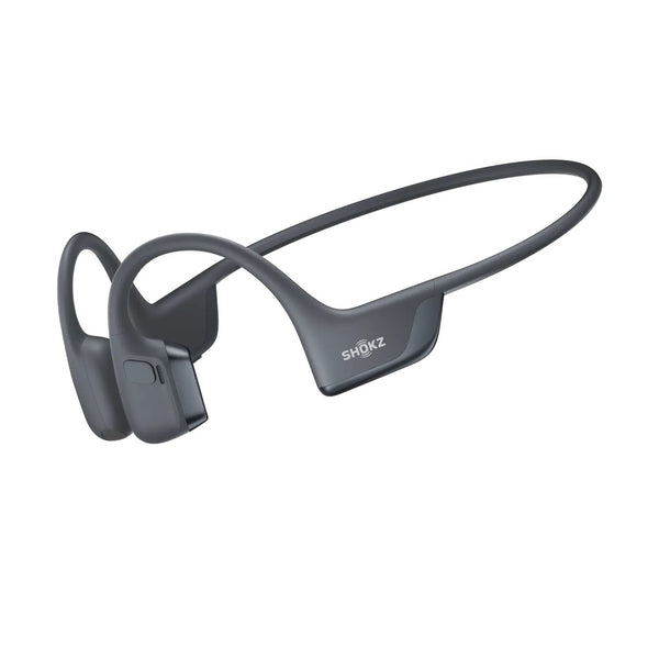 Shokz bone conduction headphones on a white background