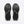 A black Mount to Coast running shoe with a thick black and silver platform sole.