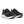 Black and white women's wide Saucony running shoes with white soles on a white background